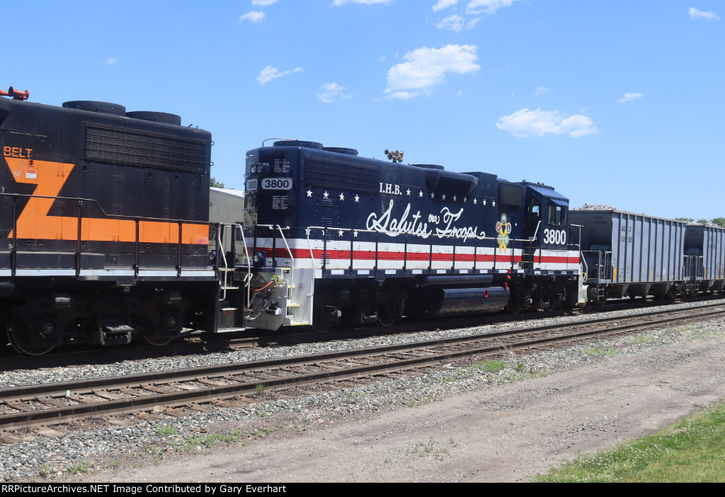 IHB GP38-3 #3800 - Indiana Harbor Belt, "Salute the Troops"